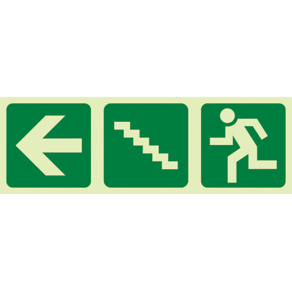 E19-arrow-left+stairs-going-up+running-man